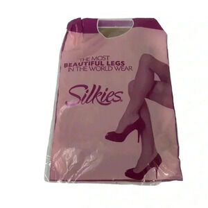 SILKIES VTG ULTRA TOTAL LEG CONTROL TIGHTS NYLON SPANDEX 100101 PANTY HOSE NUDE